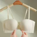 All-match Beautiful Back Strapless Front Buckle Underwear For Women Invisible Markless Anti-slip Small Chest Gathering Bra